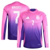 Maillot à Manches Longues Allemagne Kai Havertz 7 Extérieur Euro 2024 Pour Homme